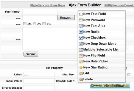 php mysql form builder